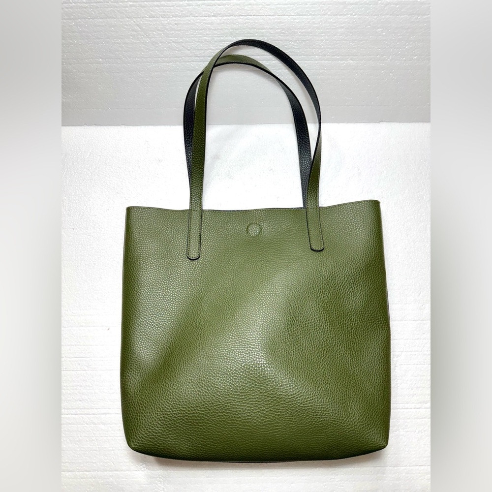 George Olive Green / Black Tote Bag Reversible Versatile